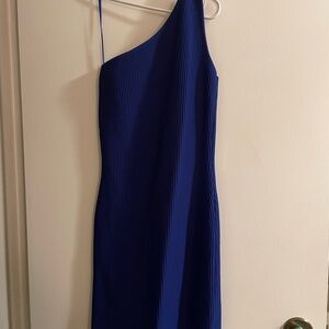 Sincerely Jules Blue Asymmetrical One-Shoulder Short Cocktail Dress
